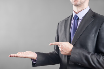  manager background / Businessman on the grey background for your conception