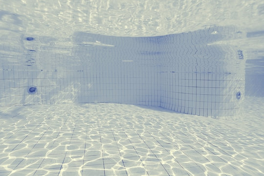 underwater in a swimming pool