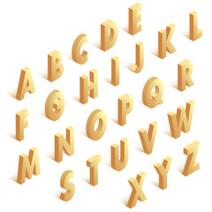 Isometric golden alphabet