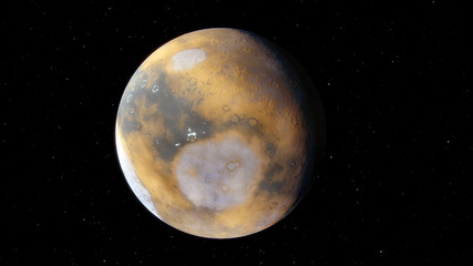 Obraz na płótnie Canvas Procedural generated image of Mars