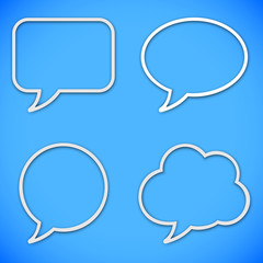 Thin Line Speech Bubbles