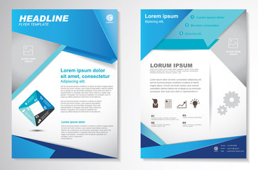Vector Brochure Flyer design Layout template, size A4, Front page and back page, infographics. Easy to use and edit.