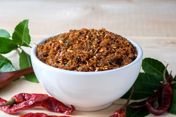 chili paste thai food ,made from grilled fish