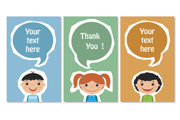 business card with a picture of children