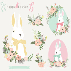 Floral Easter Bunny
