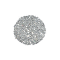 Abstract round of silver glitter sparkle on white background for your design