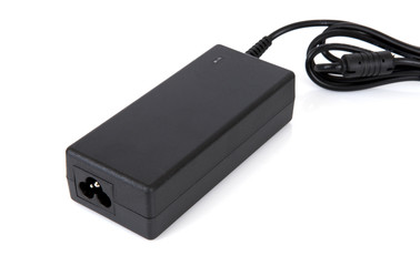 Laptop AC adapter charger Power supply isolated on white background
