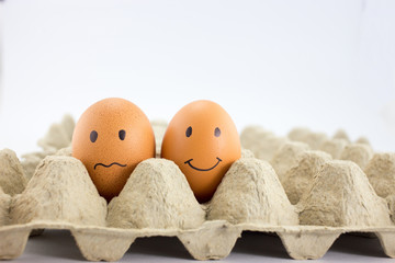 eggs with different facial expression