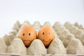 eggs with different facial expression