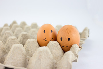eggs with different facial expression