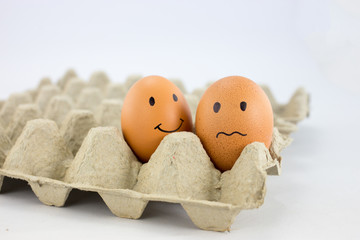 eggs with different facial expression