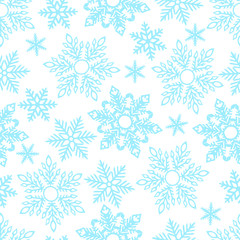 Snowflakes seamless pattern