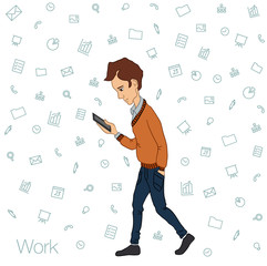 Online services in the smartphone.