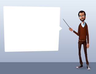 Business speech near the flip chart © bezyanova