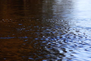 Obraz premium texture of a dark autumn water in the river