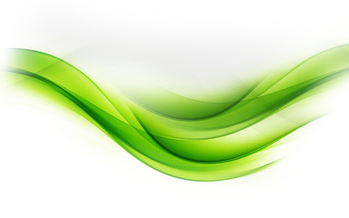 Naklejka premium Awesome Art Abstract Green Wave Design