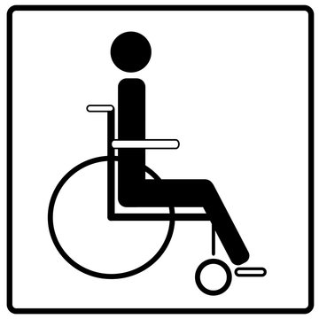 Schild - Rollstuhlfahrer