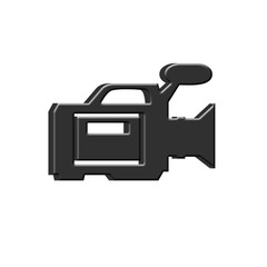 Video camera on white background.