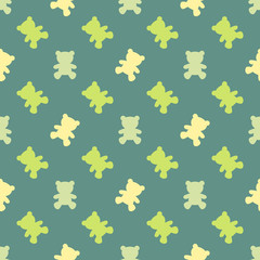 Seamless pattern for baby, toy bear