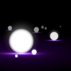 vector illustration of light balls, abstract background, magic background