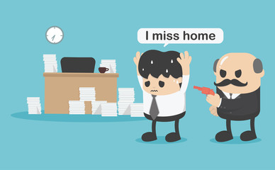 concept businessman did not return home,I miss home