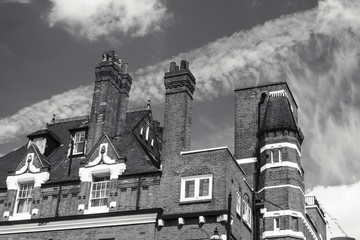 Altes Ziegelstein Gebäude aus Industriezeit in London, England,