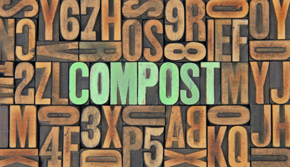 Compost / caracteres d'imprimerie en bois