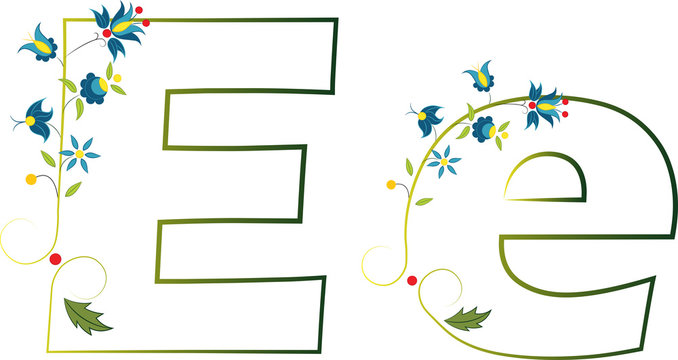 Litera e - haft kaszubski 