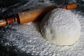 dough knead flour