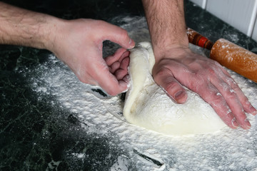 dough knead flour