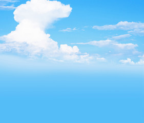 Clear blue sky and clouds with copy space