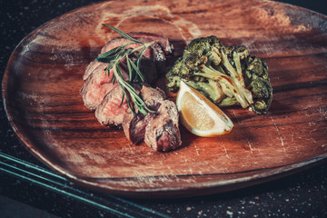 Delicious appetizer with herbs