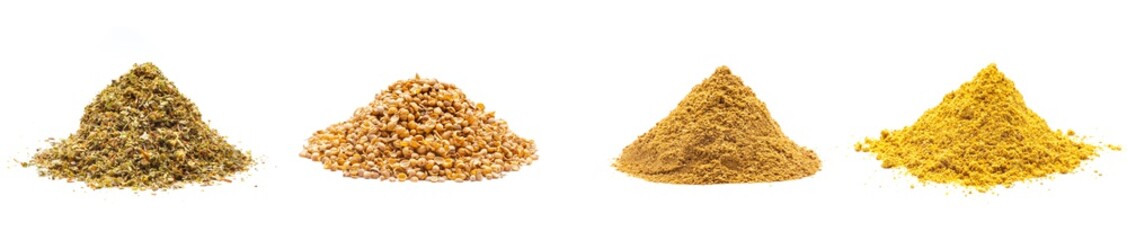 Colorful spices variety collection