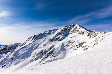 snow-capped mountains
