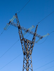 High voltage line mast