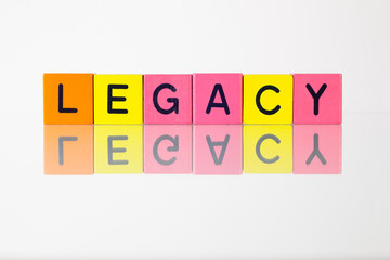 Legacy - an inscription from children's blocks