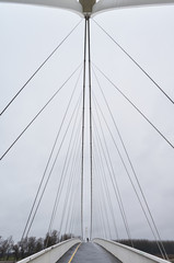 Suspension bridge in city Osijek in Croatia.