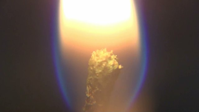 Closeup of burning candle
