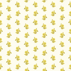 Obraz premium Seamless floral pattern with little watercolor roses. Used for b