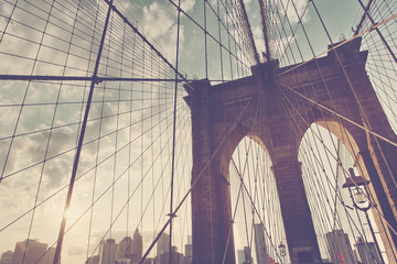 Fototapeta premium Structural detail of the Brooklyn Bridge