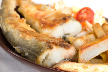 fried fish - saffron cod or navaga