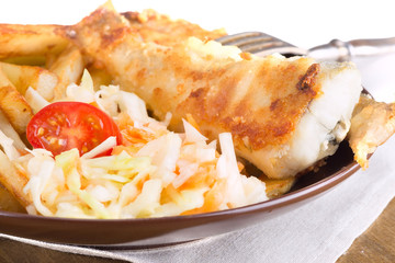 fried fish - saffron cod or navaga