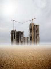 Building Construction at the Desert