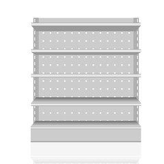 Realistic supermarket shelf. Vector illustration