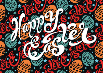 Fototapeta premium easter, easter sunday, easter day, easter background, easter card, happy easter, vector, text, retro 