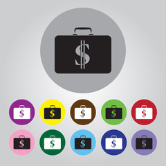 Closed Case with dollar