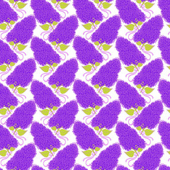 Amazing branches of lilac flowers in violet colors. Good for wal