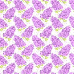 Amazing branches of lilac flowers in violet colors. Good for wal