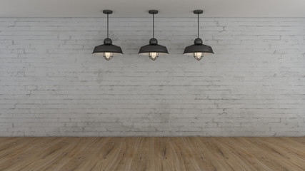 Industrial interior design and decoration 3d Render images for your work.