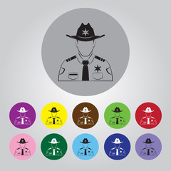 Sheriff Vector icon